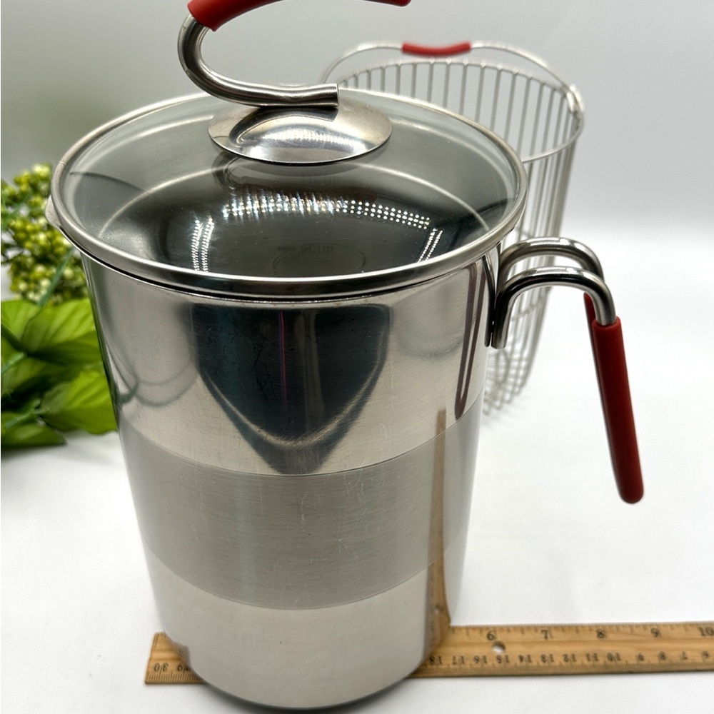 Kuhn Rikon Switzerland Stainless Narrow Pot w Strainer Basket & Lid - Picture 9 of 15